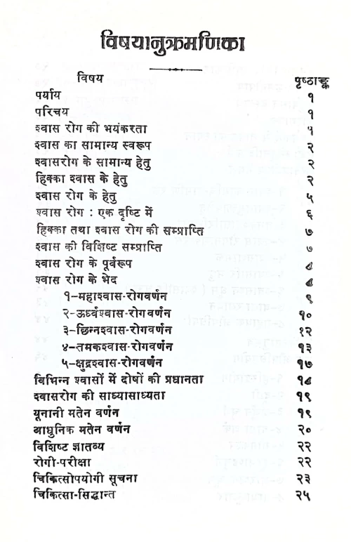 Shvasa Roga Chikitsa